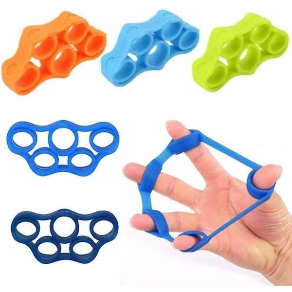 Set of 5 Finger Stretcher Exercises and Hand Strengthener Hand Resistance Bands Finger Stretcher Grip Strength Trainer for Carpal Tunnel Arthritis Exe