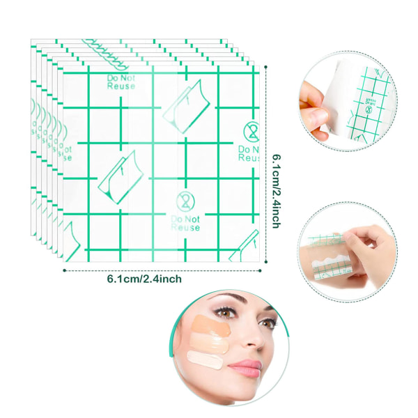 100 st Makeup-palett PU-film transparent PU-film