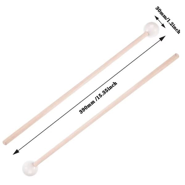 Träklubba för klockstång, 30 cm lång med gummiknopp