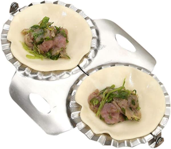 1 stk Halvautomatisk Dobbelthode Pakke Dumpling Mold Rustfritt