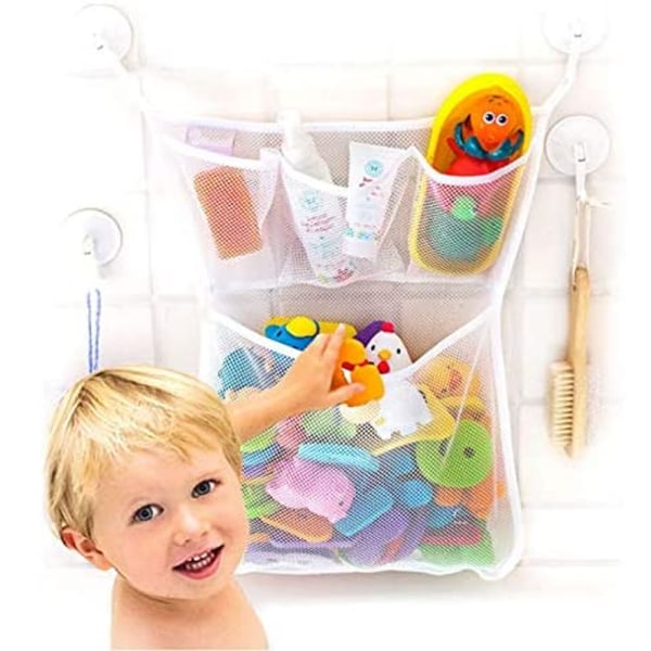 Badelegetøjspose Badelegetøjsnet Baby Badelegetøjsopbevaringsnet Tre Små
