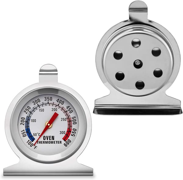 Ovn Termometer med Øjeblikkelig Aflesning, 2-Tommer Rustfrit Stål Grill Termometer
