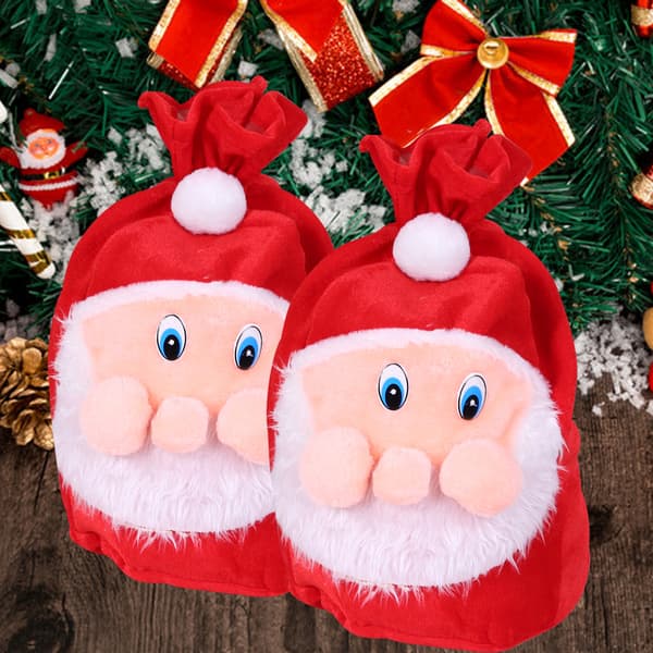 Julepynt Santa Claus Stor Gavepose Rød Godteri