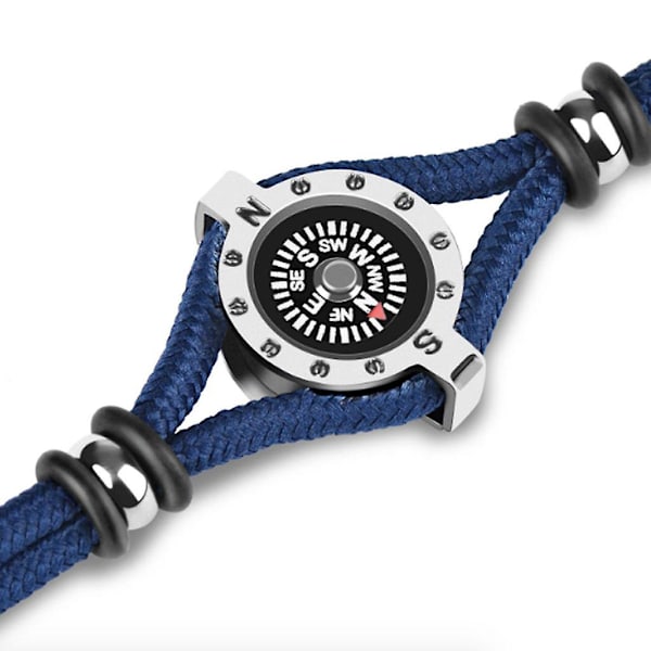 Udendørsentusiast Nødhjælpskompas Paracord Armbånd Til Udendørs Camper Vandrer