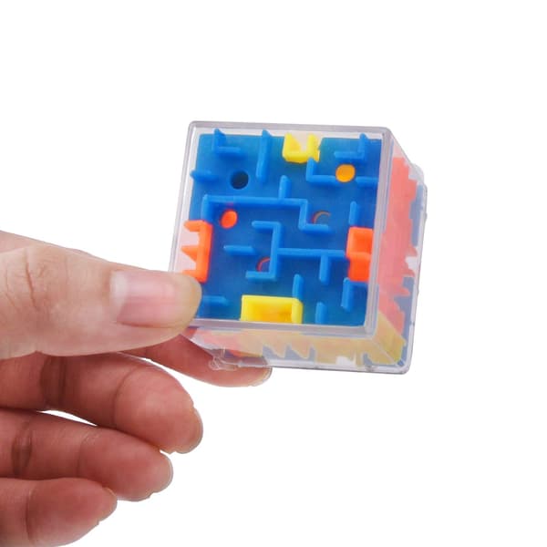 Fingertuppblyant 3D kube labyrintpuslespill