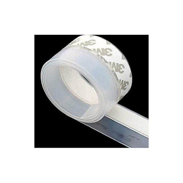 5m Silicone Door Bottom Seal Strip(45MM), Transparent, Waterproof