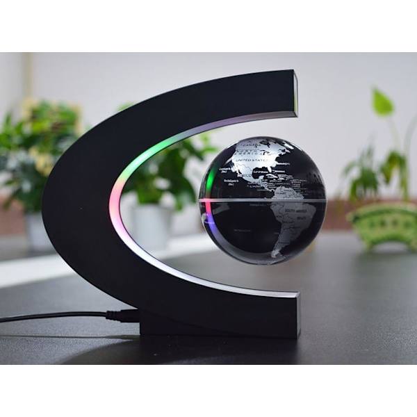 1 kpl kelluva maapallo (LED-valolla) C-muotoinen magneettinen