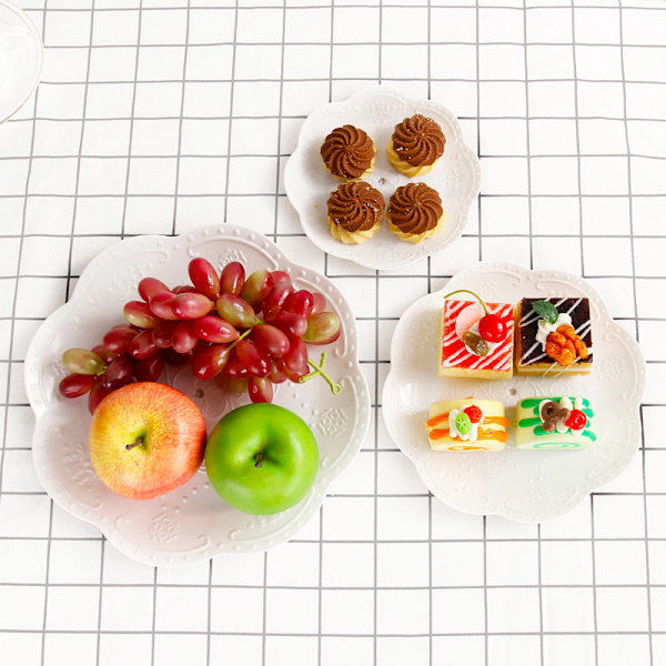 1 stycke (vit, rund) Plast Cupcake Stativ, Kakdisplay