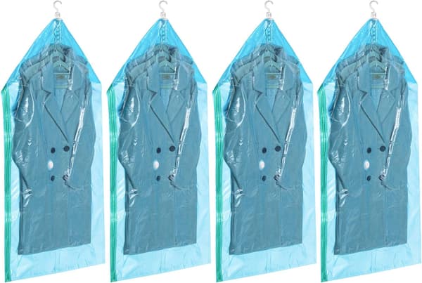 Hängande Vakuumförvaringsväskor för Kläder, 4 Pack (135x70cm),
