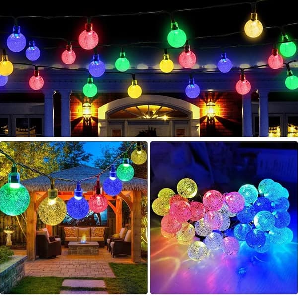11M 60 LED Solcellelys, Utendørs Solcellelys Lampe