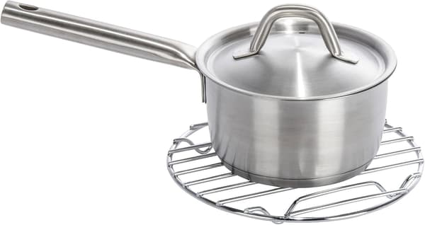 Dampkokerrist i rustfritt stål Ø 20 cm, forkrommet metall