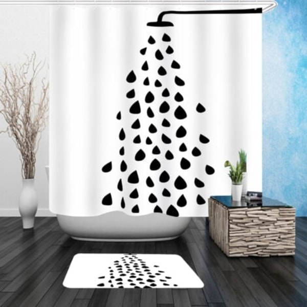 Shower curtains, waterproof and mildew proof bathroom curtain 180