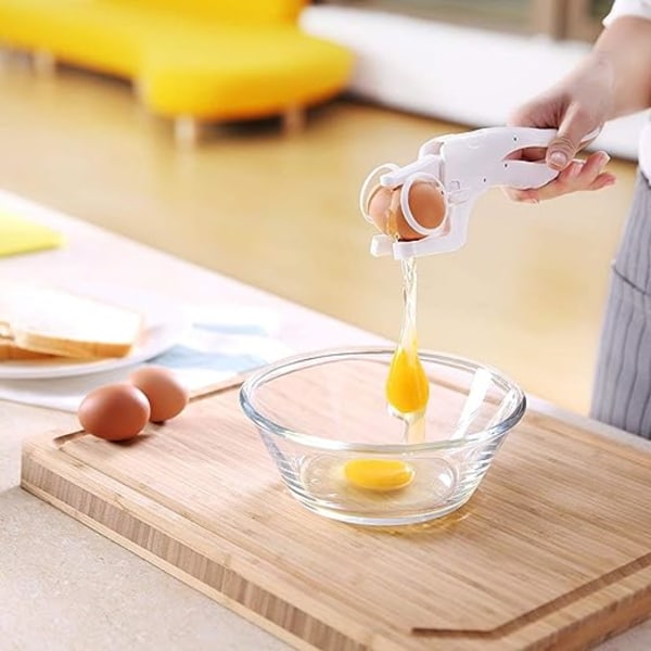 1 Piece White Egg Breaker Without Splinters, Kitchen Gift