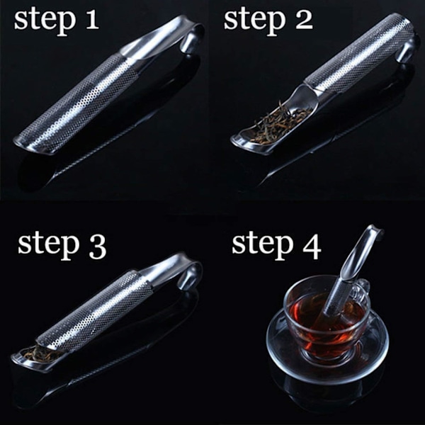 Te-infuser Rør i Rustfrit Stål med INOX Te-si