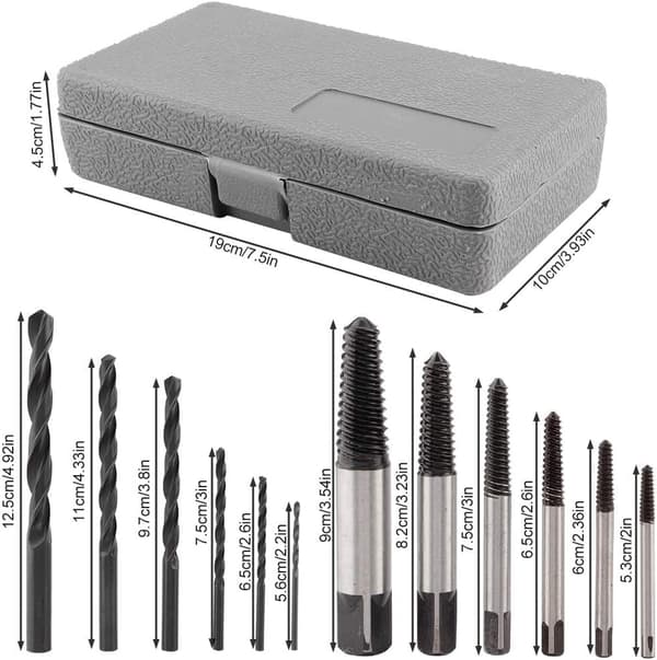 Skruvutdragare Kit - 12 st Styva Skruvutdragare Guide Extractor