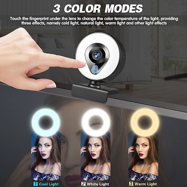 1080p 4k 2k verkkokamera web-kamera 360 Usb-mikrofoni Live Beauty Cam Screaming Live 4K