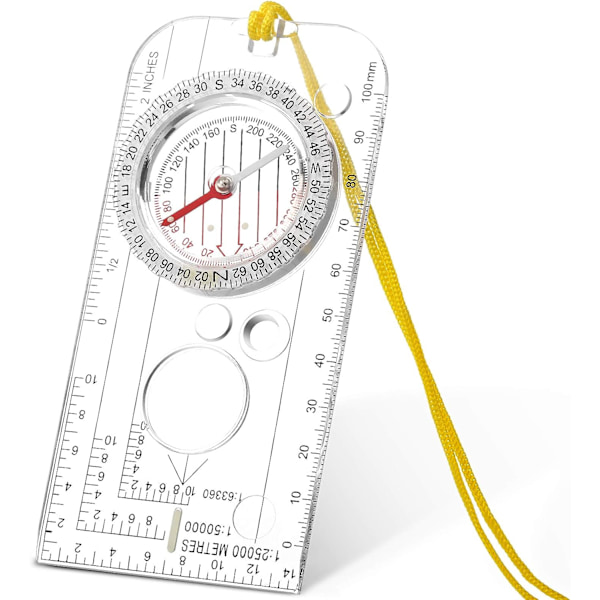 (12,5 x 6,0 cm) Navigationskompas Orienteringskompas Pathfinder