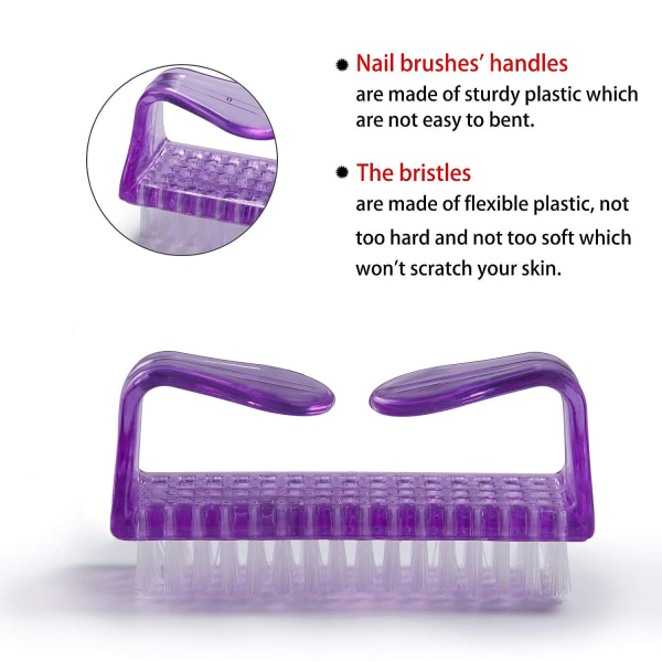 Nail Brush with Handle, Nail and Toenail Cleaning Brushes,