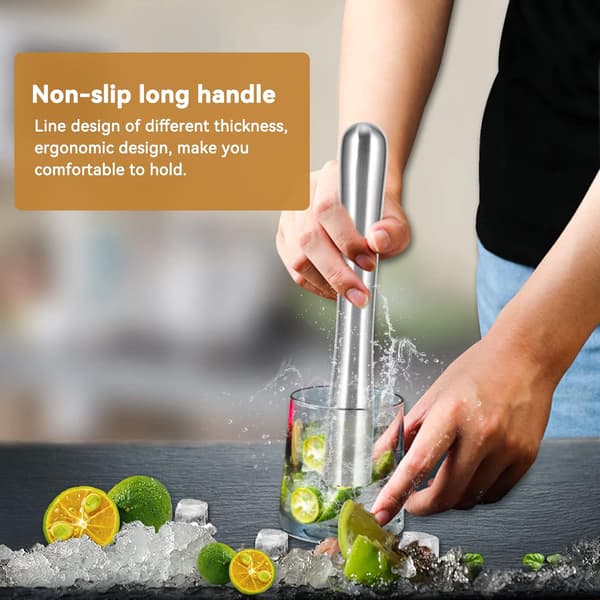 Cocktail Muddler i Rustfrit Stål, Cocktailomrører Citron Bar