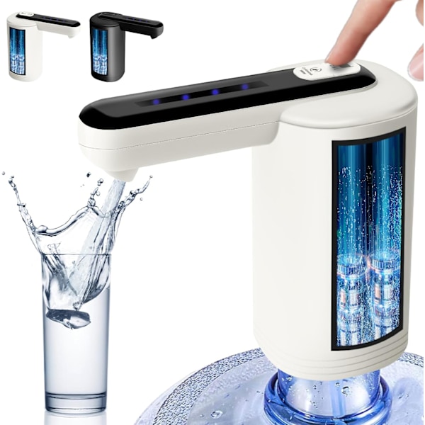 Vattenautomat, Automatisk USB-Laddningsbar Vattenutdelare, Bärbar Vattenpump, Universal Dispenserpumpbrytare