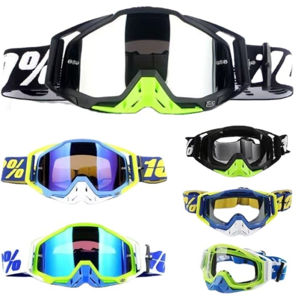 Helsort + Sort (guldfolie) 100% mountain motocross