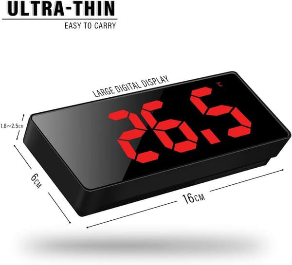 1 st. Digital väckarklocka med batteridrift, LED-reseväckarklocka