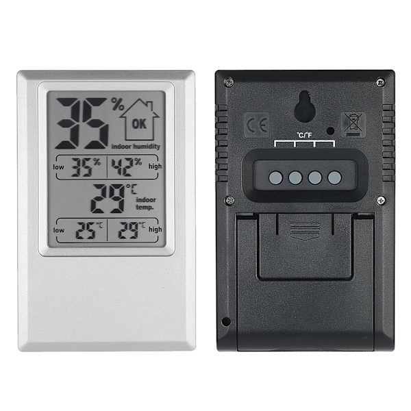 °C/°F Digital Termometer Hygrometer Inomhustemperatur Fuktighet