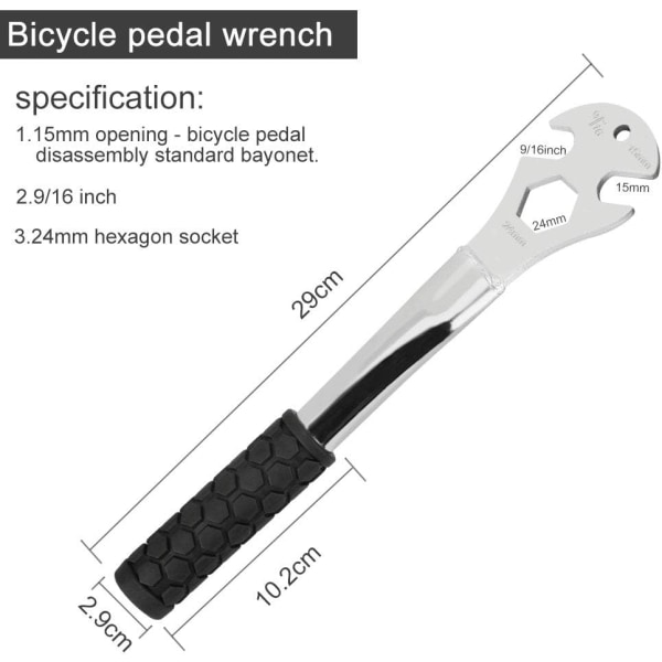 1st cykelpedalnyckel, cykelpedalnyckel för att ta bort pedaler,