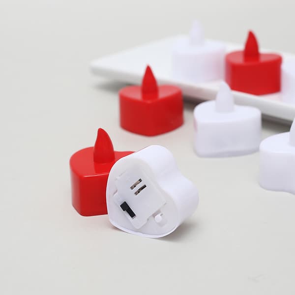 24st Flammlösa Ljus Hjärtformade Teeljus LED