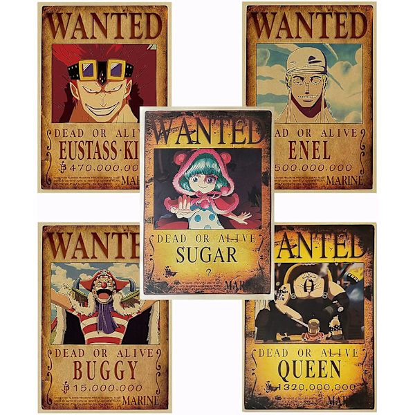 Anime Poster (3), One Piece Wanted 51.5cm × 35.5cm Stor, Manga Poster