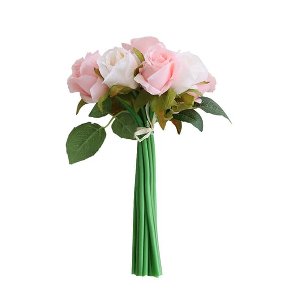 Kunstblomster Champagne Roser Real Touch Kunstig Pink