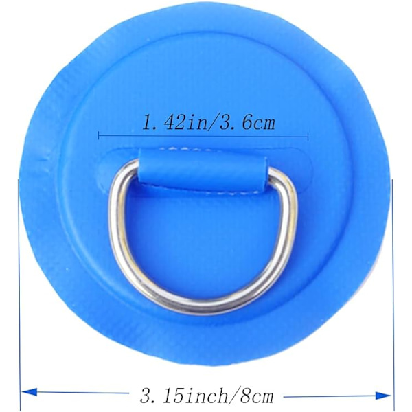 D - patch - rund PVC D - patch til oppustelige både, kajakker,
