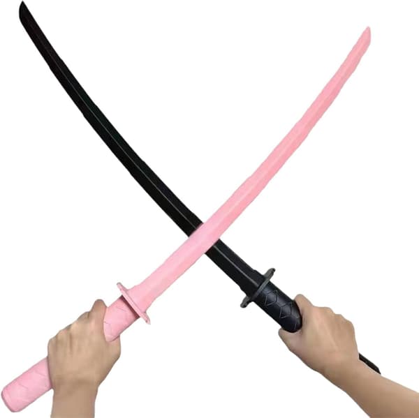 3D-trykte Gravity Retractable Samurai Sword Modellleker, Plast 3D-trykt Retractable Sword, Teleskopisk Katana Leke,
