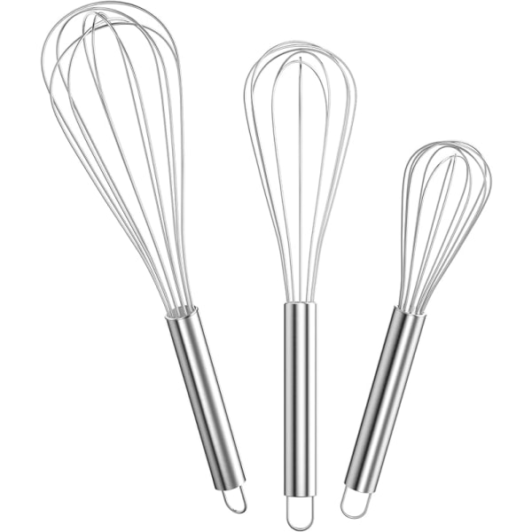 Professional Stainless Steel Kitchen Whisk, 1-Piece Manual Egg