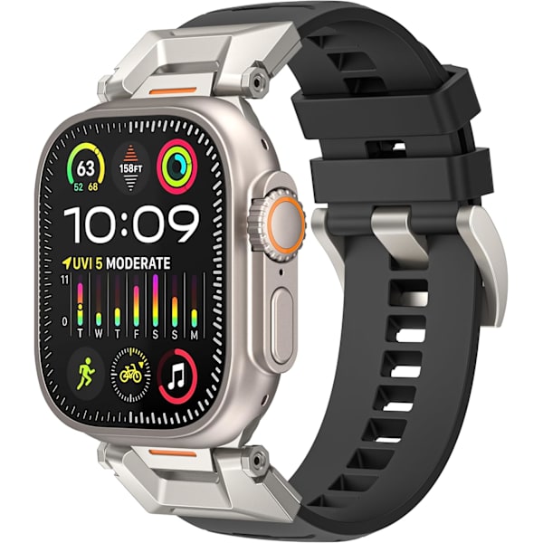 Sportband för Apple Watch 49mm/ 45 mm/ 44mm/ 42mm, Band för Män och Kvinnor, Silikonband