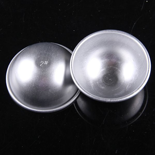 2 st Semi-cirkelformade tårtformar i aluminiumlegering anodiserad puddingform