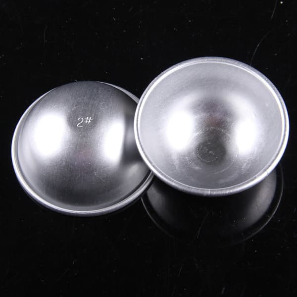 2 stk Halvsirkelformet tartform i aluminiumlegering anode puddingform