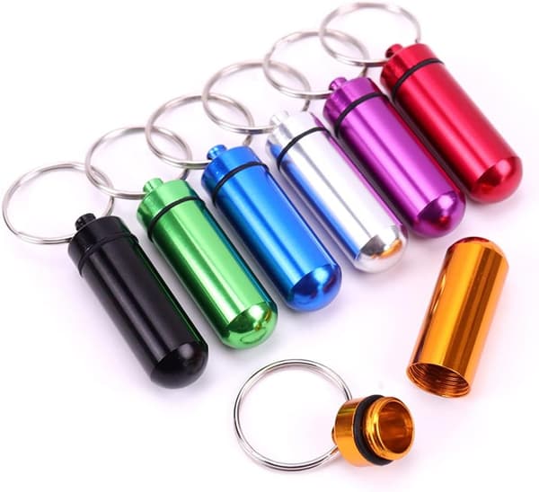 7 st Mini Pilleraskar, Vattentäta, Bärbara, Aluminiumlegering