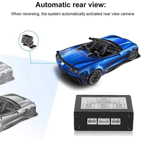 Bil Front View Kamera Switcher Parkering Kamera Konverter Front Rear View Video Switch Channel Contro