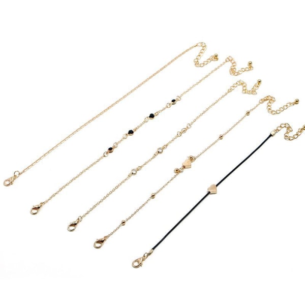 1 st (Guld) Generisk Boho Anklets Kristall Lager Anklets Silver