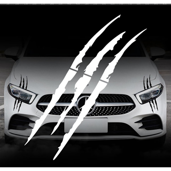 Monster Claw Dekal, 2 stk Bilsticker Øjenbryn Forlygte Stickers
