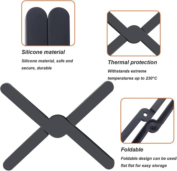 Foldbar Silikon Trivet Silikon Trivet Måtte Grydeholder Varme