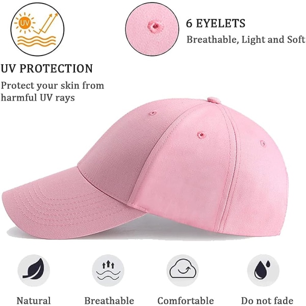 Basebollkeps Klassisk 6-Panel Justerbar Sportkeps för Män och Kvinnor