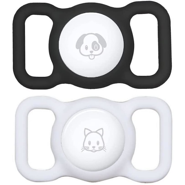 AirTag halsbandshållare (2-pack) Kompatibel med Apple AirTag
