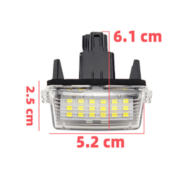 18-SMD nummerpladelys 12V DC