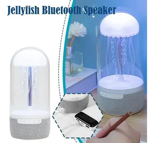7-värinen meduusalamppu Bluetooth-kaiuttimella