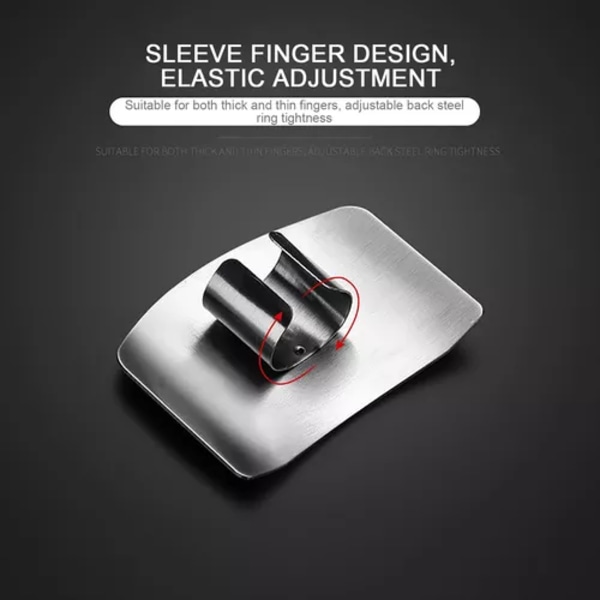 6 Fingerbeskyttere i V for kutting av fingre i rustfritt stål