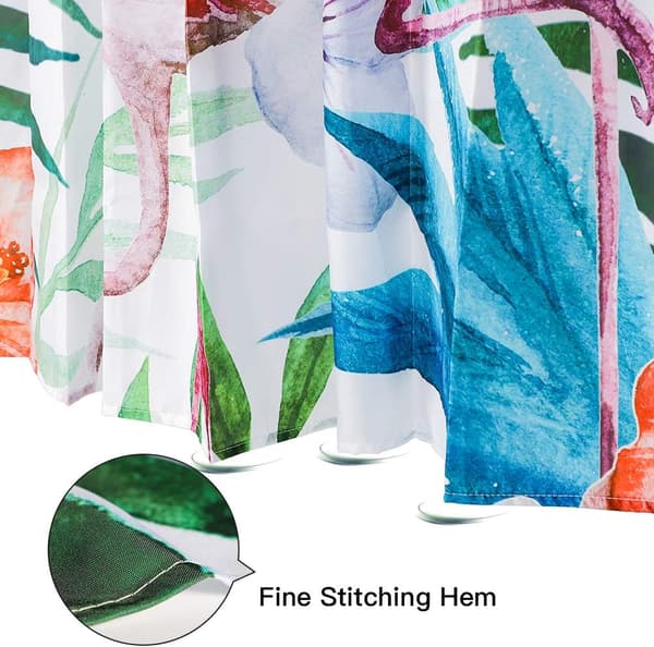 Fade Resistant Polyester Kaktusblad Flamingo Bruseforhæng