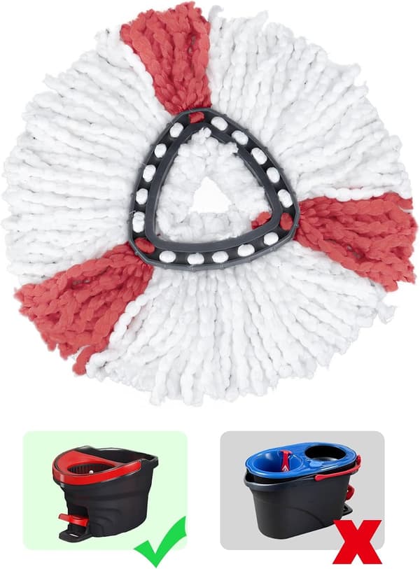 Moppehovederstatning Kompatibel med O-Cedar 2-i-1 Turbo Mop Ref