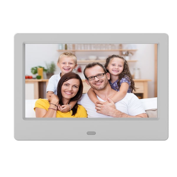 7\" Digital Fotoram (Vit), Elektronisk Fotoalbum, USB-videospelare, Multifunktionell Digital Fotoram, Porta